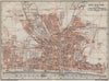 BRIGHTON antique town city plan. Sussex. BAEDEKER 1927 old map chart