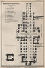 CHICHESTER CATHEDRAL floor plan. Sussex. BAEDEKER 1927 old vintage map chart