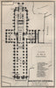 WINCHESTER CATHEDRAL floor plan. Hampshire. BAEDEKER 1927 old vintage map