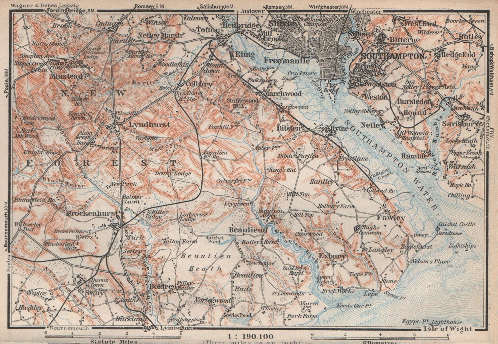 NEW FOREST & SOUTHAMPTON WATER. Lyndhurst Beaulieu Hythe Brockenhurst ...
