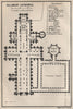 SALISBURY CATHEDRAL SALISBURY CATHEDRAL floor plan. Wiltshire 1927 old map