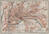 BATH town city plan. Circus Pulteney Bridge Royal Crescent. Somerset 1927 map