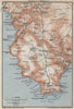THE LIZARD PENINSULA. Mullion Ruan Goonhilly Downs topo-map. Cornwall 1927