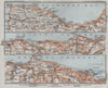 DEVON/EXMOOR NORTH COAST. Hartland Clovelly Ilfracombe Lynton Porlock 1927 map