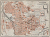 OXFORD antique town city plan. Colleges. Oxfordshire. BAEDEKER 1927 old map