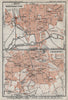 NORTHAMPTON & COVENTRY town city plans. Pre World War 2. Midlands 1927 old map