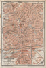 NOTTINGHAM antique town city plan. Nottinghamshire. BAEDEKER 1927 old map