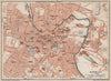 NORWICH antique town city centre plan. Norfolk. BAEDEKER 1927 old map