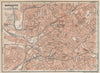 MANCHESTER town city plan. Salford Deansgate Northern Quarter Canal St 1927 map