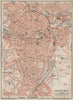 SHEFFIELD town city plan. Broomhall Nether Edge Sharrow. Yorkshire 1927 map