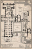 DURHAM CATHEDRAL floor plan. Durham. BAEDEKER 1927 old vintage map chart
