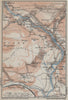 WHARFEDALE topo-map. Bolton Abbey. Yorkshire Dales. BAEDEKER 1927 old