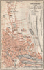 ABERDEEN antique town city plan. Docks. Scotland. BAEDEKER 1927 old map