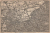 TURIN TORINO eastern environs. Italy mappa. BAEDEKER 1903 old antique