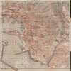 GENOVA GENOA town city plan piano urbanistico. Gênes. Italy mappa 1903 old