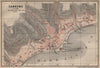 SANREMO town city plan piano urbanistico. San Remo. Italy mappa 1903 old