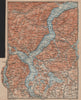 LAGO MAGGIORE. Lake Maggiore. Varese Varesa Pallanza. Topo-map. Italy 1903