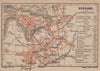 BERGAMO antique town city plan. Italy. Citta Bassa. Citta Alta mappa 1903