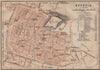 BRESCIA antique town city plan piano urbanistico. Italy mappa 1903 old