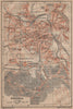 VICENZA antique town city plan piano urbanistico. Italy mappa 1903 old