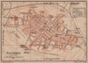 PIACENZA antique town city plan piano urbanistico. Italy mappa 1903 old