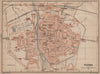 PARMA antique town city plan piano urbanistico. Italy mappa. BAEDEKER 1903