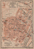 MODENA antique town city plan piano urbanistico. Italy mappa. BAEDEKER 1903