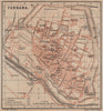 FERRARA antique town city plan piano urbanistico. Italy mappa 1903 old