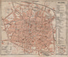 BOLOGNA antique town city plan piano urbanistico. Italy mappa 1903 old