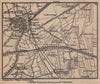 RAVENNA environs contorni. Ponte Nuovo. Italy mappa. BAEDEKER. SMALL 1903