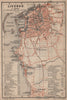 LIVORNO antique town city plan piano urbanistico. Italy mappa 1903 old