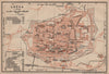LUCCA antique town city plan piano urbanistico. Italy mappa. BAEDEKER 1903