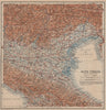 ALTA ITALIA (PARTE ORIENTALE). North East Italy mappa. BAEDEKER 1903 old
