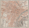 TORINO TURIN antique town city plan piano urbanistico. Italy mappa 1906
