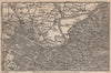TURIN TORINO eastern environs. Italy mappa. BAEDEKER 1906 old antique