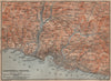 GENOVA GENOA environs. Sestri Ponente Nervi Pontedecimo. Italy mappa 1906
