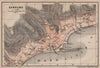SANREMO town city plan piano urbanistico. San Remo. Italy mappa 1906 old