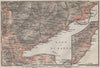 SALO MADERNO GARGNANO environs. Lago di/Lake Garda. Brescia. BAEDEKER 1906 map