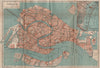 VENEZIA VENICE town city plan. Inset Lagune Venete. Lagoon mappa 1906 old