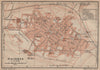 PIACENZA antique town city plan piano urbanistico. Italy mappa 1906 old