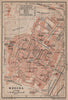 MODENA antique town city plan piano urbanistico. Italy mappa. BAEDEKER 1906