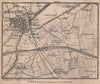 RAVENNA environs contorni. Ponte Nuovo. Italy mappa. BAEDEKER. SMALL 1906