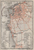 LIVORNO antique town city plan piano urbanistico. Italy mappa 1906 old