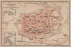 LUCCA antique town city plan piano urbanistico. Italy mappa. BAEDEKER 1906