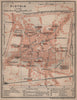 PISTOIA antique town city plan piano urbanistico. Italy mappa. SMALL 1906