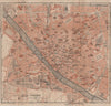 FIRENZE FLORENCE antique town city plan piano urbanistico. Italy mappa 1906
