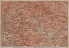 VALLOMBROSA & CAMALDOLI environs. Reggello Casentino. Topo-map. Italy 1906