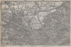TURIN TORINO eastern environs. Italy mappa. BAEDEKER 1913 old antique