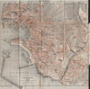GENOVA GENOA town city plan piano urbanistico. Gênes. Italy mappa 1913 old