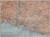 GENOVA GENOA environs. Sestri Ponente Nervi Pontedecimo. Italy mappa 1913